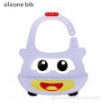 Bibs Silicone Pacifier Creative Cartoon Saliva Pocket Silicone Baby Bib Factory